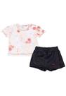 Conjunto Shorts Saia Borboleta Infantil Bebê 2 Conjunto Shorts Saia Borboleta Infantil Bebê 2