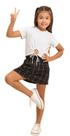 Conjunto Shorts Saia Infantil Luxo Menina Verão Lessa K149