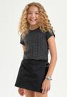 Conjunto Shorts - Saia Menina Preto Nina Go