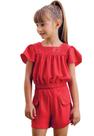 Conjunto Shorts Vermelho Infantil Petit Cherie