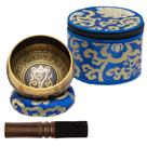 Conjunto Singing Bowl Wish Well Tibetan feito à mão no Nepal com estojo
