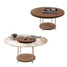 Conjunto Sky 2 Mesas Centro com Pés em Aço Tampo MDF/Vidro Castanho G26 - Hb Móveis Conjunto Sky 2 Mesas Centro com Pés em Aço Tampo MDF/Vidro Castanho G26 - Hb Móveis