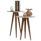 Conjunto Slim Mesa de Apoio e Lateral Patrimar Cor Off White