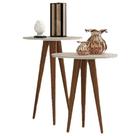 Conjunto Slim Mesa de Apoio e Lateral Patrimar Cor Off White