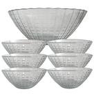 Conjunto Sobremesa Tigelas Bowl Vidro Firenze Servir 7pçs
