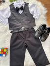 Conjunto Social Bebê Calça Colete Preto e Camisa Branca - 5 Peças Conjunto Social Bebê Calça Colete Preto e Camisa Branca - 5 Peças