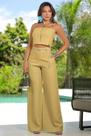 Conjunto Social Calça Pantalona E Cropped Empório Pit Bull-91656