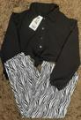 Conjunto social calça pantalona tamanho 08
