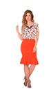 Conjunto social estampado alfaiataria saia blusa zunna ribeiro luxo 364