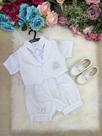 Conjunto Social Miss Cherry Matias com Shorts Branco para Meninas