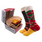 Conjunto Socks Novelty Hamburger Cotton-Blend Crew (3 pares) para adultos