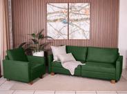 Conjunto Sofá 1,40 2 Lugares e Poltrona Plaza Verde - Straub Web