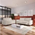 Conjunto Sofá 2 e 3 Lugares Bipartido Bienna Branco Off White