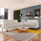 Conjunto Sofá 2 e 3 Lugares Bipartido Fideris Branco Off White