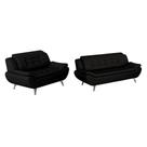 Conjunto Sofá 2 e 3 Lugares New Passion Preto