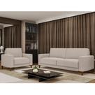 Conjunto Sofá 2 Lugares e Poltrona Chili Linho Off White - Sallar Home