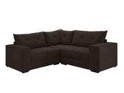 Conjunto Sofá 3 e 2 Lugares Canto Lufer Vicosa Suede Marrom Conjunto Sofá 3 e 2 Lugares Canto Lufer Vicosa Suede Marrom