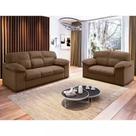 Conjunto Sofá 3 e 2 Lugares Suede Istambul Marrom Conjunto Sofá 3 e 2 Lugares Suede Istambul Marrom