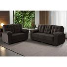 Conjunto Sofá 3 e 2 Lugares Veludo Lisboa Estofados Paraná Conjunto Sofá 3 e 2 Lugares Veludo Lisboa Estofados Paraná