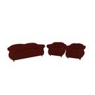 Conjunto Sofá 3 Lugares + 2 Poltronas Chesterfield Merlo- Suede Bordô / decoração, sala de estar, recepção, barbearia