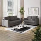 Conjunto Sofá 5 Lugares Linho Cinza Orquídea 195cm e 138cm CabeCasa MadeiraOriginals Conjunto Sofá 5 Lugares Linho Cinza Orquídea 195cm e 138cm CabeCasa MadeiraOriginals