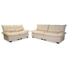 Conjunto Sofá Coliseu 3 e 2 Lugares Bouclê Bege - King House Conjunto Sofá Coliseu 3 e 2 Lugares Bouclê Bege - King House