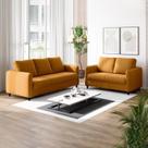 Conjunto Sofá com 2 e 3 Lugares em Veludo CabeCasa MadeiraOriginals Conjunto Sofá com 2 e 3 Lugares em Veludo CabeCasa MadeiraOriginals