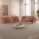 Conjunto Sofá e Poltronas Chesterfield Duque