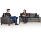 Conjunto Sofá Living Istambul Com Uma Poltronas Tecido Linho Conjunto Sofá Living Istambul Com Uma Poltronas Tecido Linho