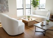 Conjunto Sofá Orgânico 3 Lugares 160cm Boucle Off White