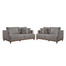 Conjunto Sofás 2 e 3 Lugares Fixo Estofados Linho M-175 Martins