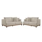 Conjunto Sofás 2 E 3 Lugares Fixo Linho M-175 Martins Creme Conjunto Sofás 2 E 3 Lugares Fixo Linho M-175 Martins Creme