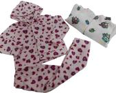 Conjunto Soft Menina Frio Inverno Capuz Tam 1 2 3 Infantil