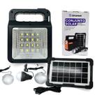 Conjunto Solar Portátil de Emergência Com Painel Solar 6V 4W, 3 Lâmpadas LED e Rádio FM/ Bluetooth Urbantek
