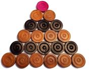 Conjunto sólido Carrom Board IBLAY Professional com moedas e marcador