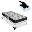 Conjunto Solteiro com Baú Colchão Veneza D33 24cm e Box Branco