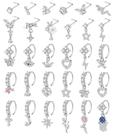Conjunto SONNYX de 30 piercings para nariz de cobre com zircônias cúbicas e pingentes