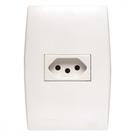 Conjunto Soprano Ilus 4X2 Branco Com Placa(1Tomada 10A) 5Ub99052