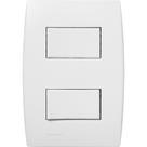 Conjunto Soprano Ilus 4X2 Branco Com Placa(2Simples Distanciado) 5Ta99047 Conjunto Soprano Ilus 4X2 Branco Com Placa(2Simples Distanciado) 5Ta99047