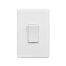 Conjunto stella steck 1 pulsador para campahia vertical 10a 250v branco
