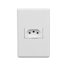 Conjunto Stella Steck 1 Tomada 2P+T Horizontal Branco 10A 250V