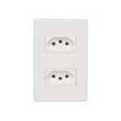 Conjunto stella steck 2 tomadas 2p+t horizontal 20a 250v branco