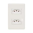 Conjunto Stella Steck 2 Tomadas 2P+T Horizontal Branco 10A 250V