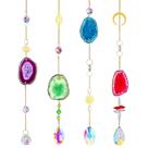 Conjunto Suncatchers YU FENG Natural Agate Slice Crystal Prismas Conjunto Suncatchers YU FENG Natural Agate Slice Crystal Prismas