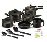 Conjunto super facile preto 6 peças c/ pp interno