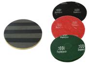 Conjunto Suporte para disco de limpeza com tiras autocolantes COM flange CLEANER 300 mm + Disco Removedor Preto + Disco de Limpeza Verde + Disco de limpeza Vermel