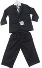 Conjunto Suspensorio Azul Marinho c Branco Social Infantil