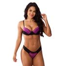 Conjunto Sutiã com Bojo e Calcinha de Renda Feminina Sexy Colorido Elegante e Confortável