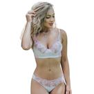 Conjunto Sutiã Cropped em Renda Calcinha Biquini Microfibra