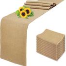 Conjunto Table Runner Set de juta rústica para casamentos, jantares e férias Conjunto Table Runner Set de juta rústica para casamentos, jantares e férias
